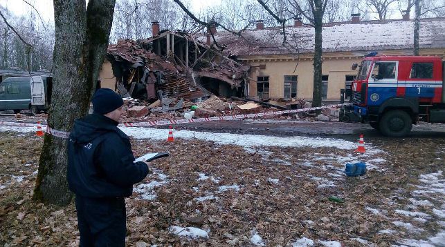 З’явіліся здымкі з месца выбуху ў будынку ў Дзяржынскім раёне