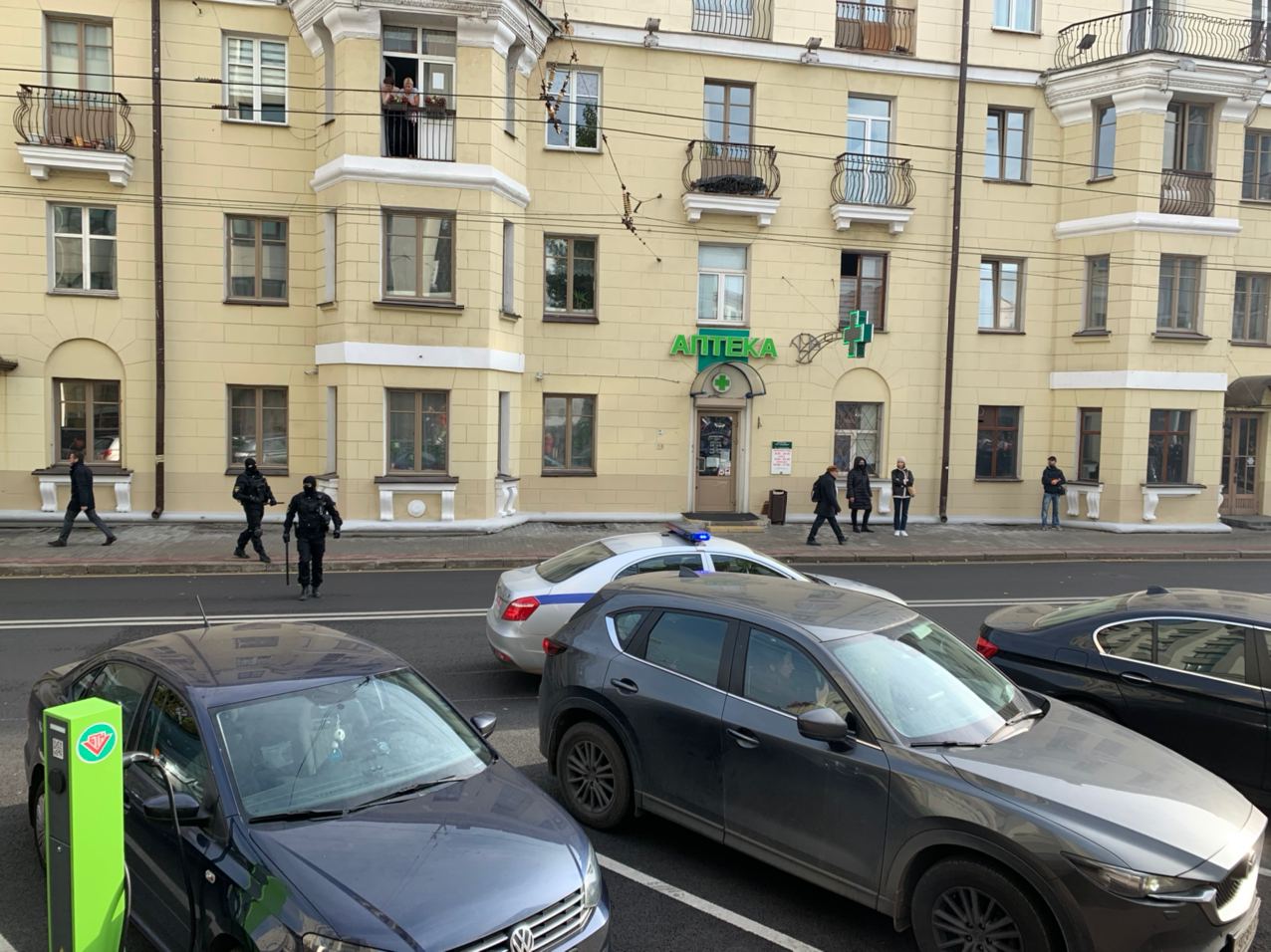 Студэнты БДУ перакрывалі Ленінградскую вуліцу