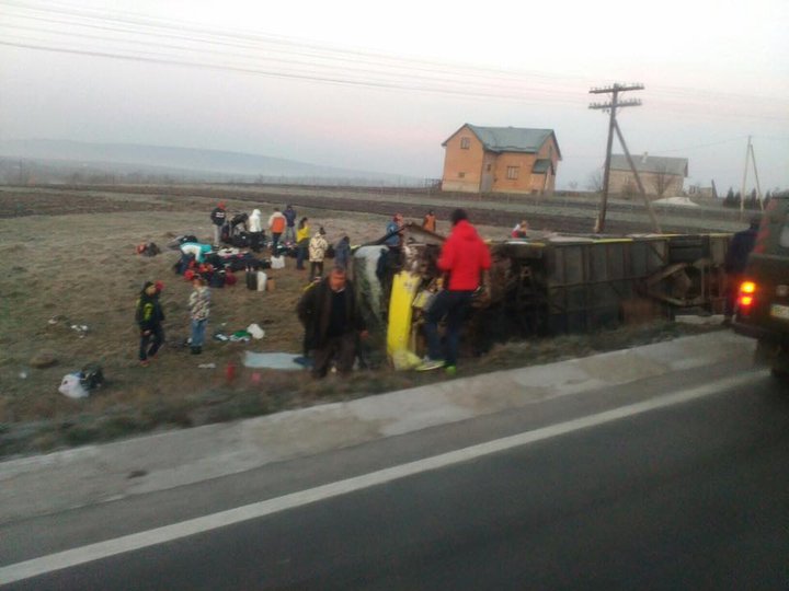 У Львоўскай вобласці ў ДТЗ трапіў аўтобус з беларусамі, ёсць загінулыя