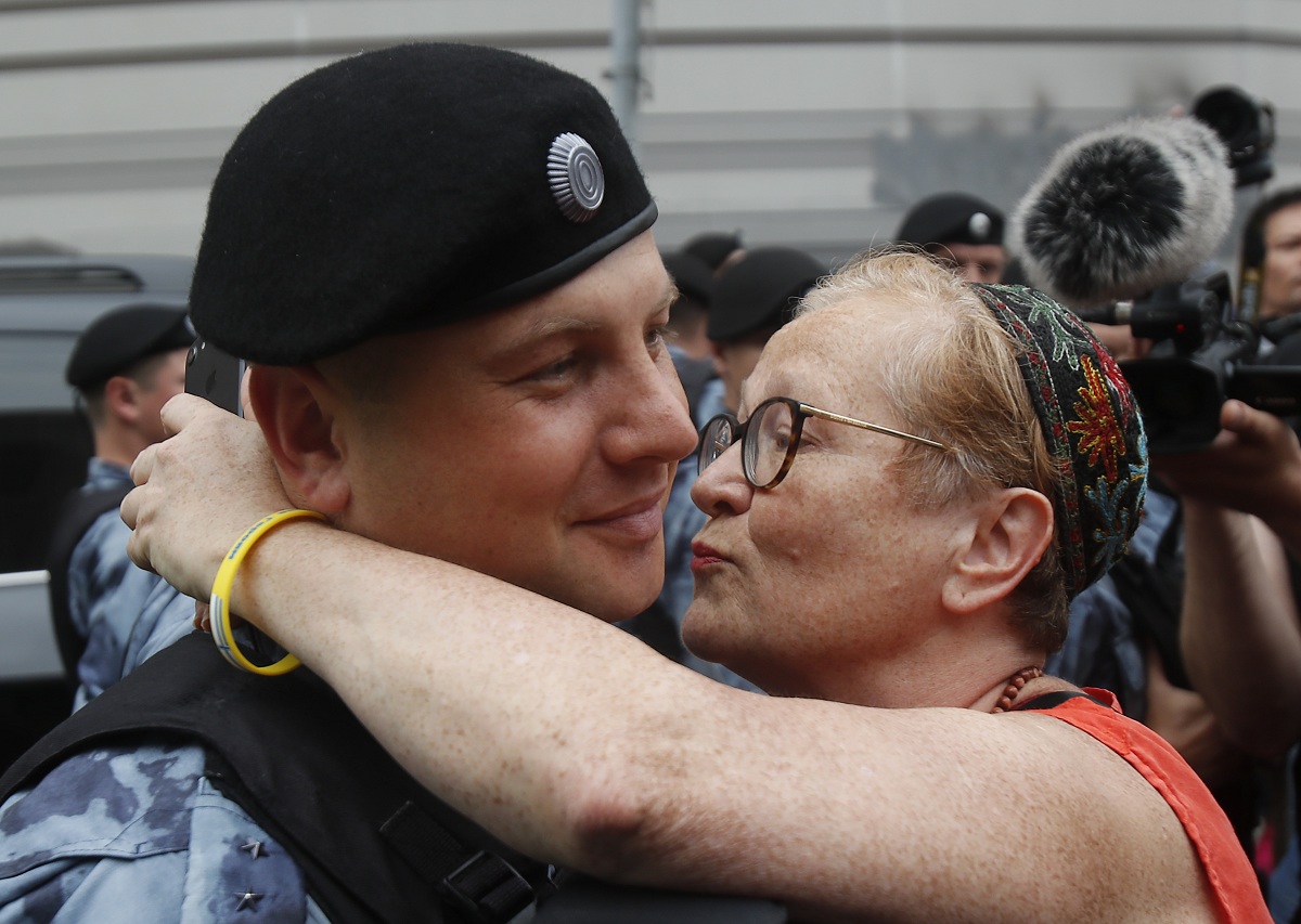 У Маскве на маршы ў падтрымку Івана Галунова затрымліваюць журналістаў