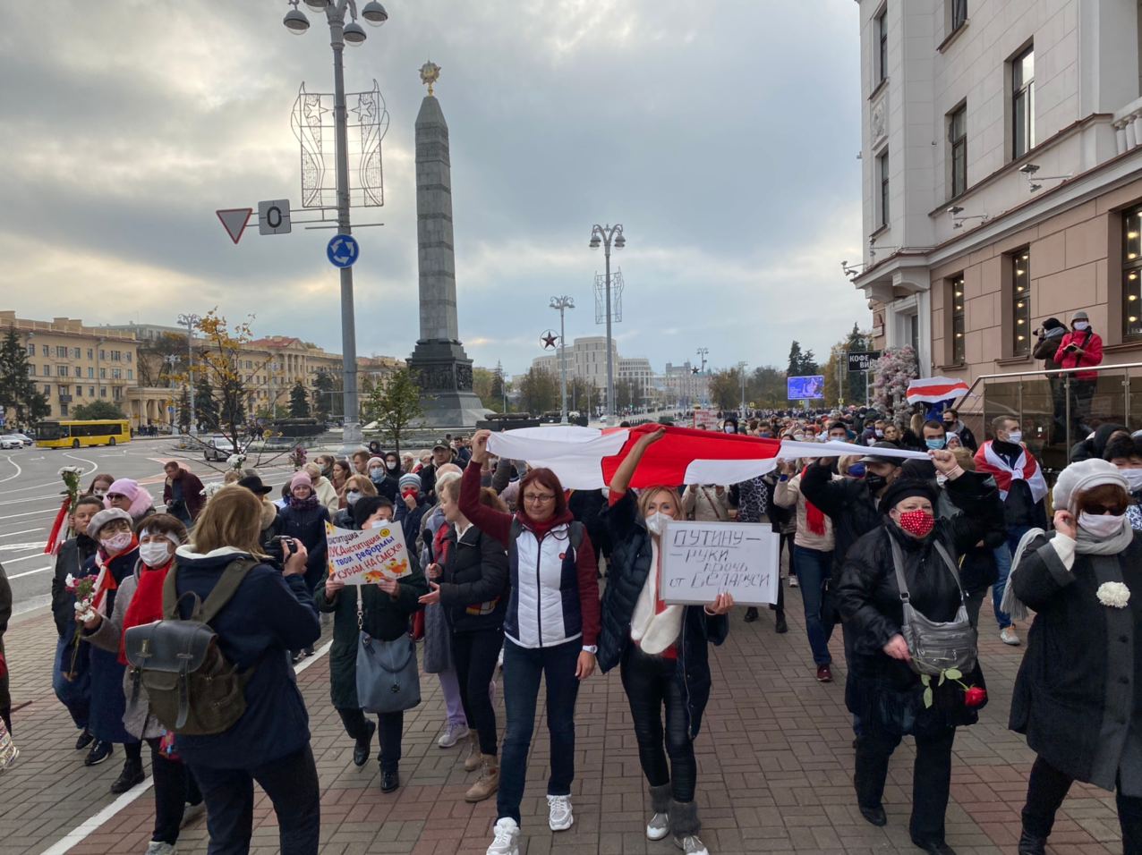 У Мінску да Маршу пенсіянераў далучыліся студэнты