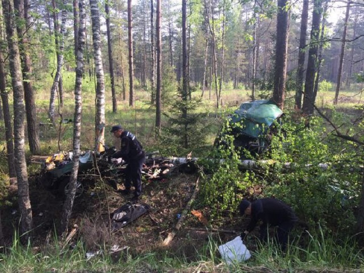 Каля Жодзіна Opel сутыкнуўся з дрэвамі, яго разарвала на часткі