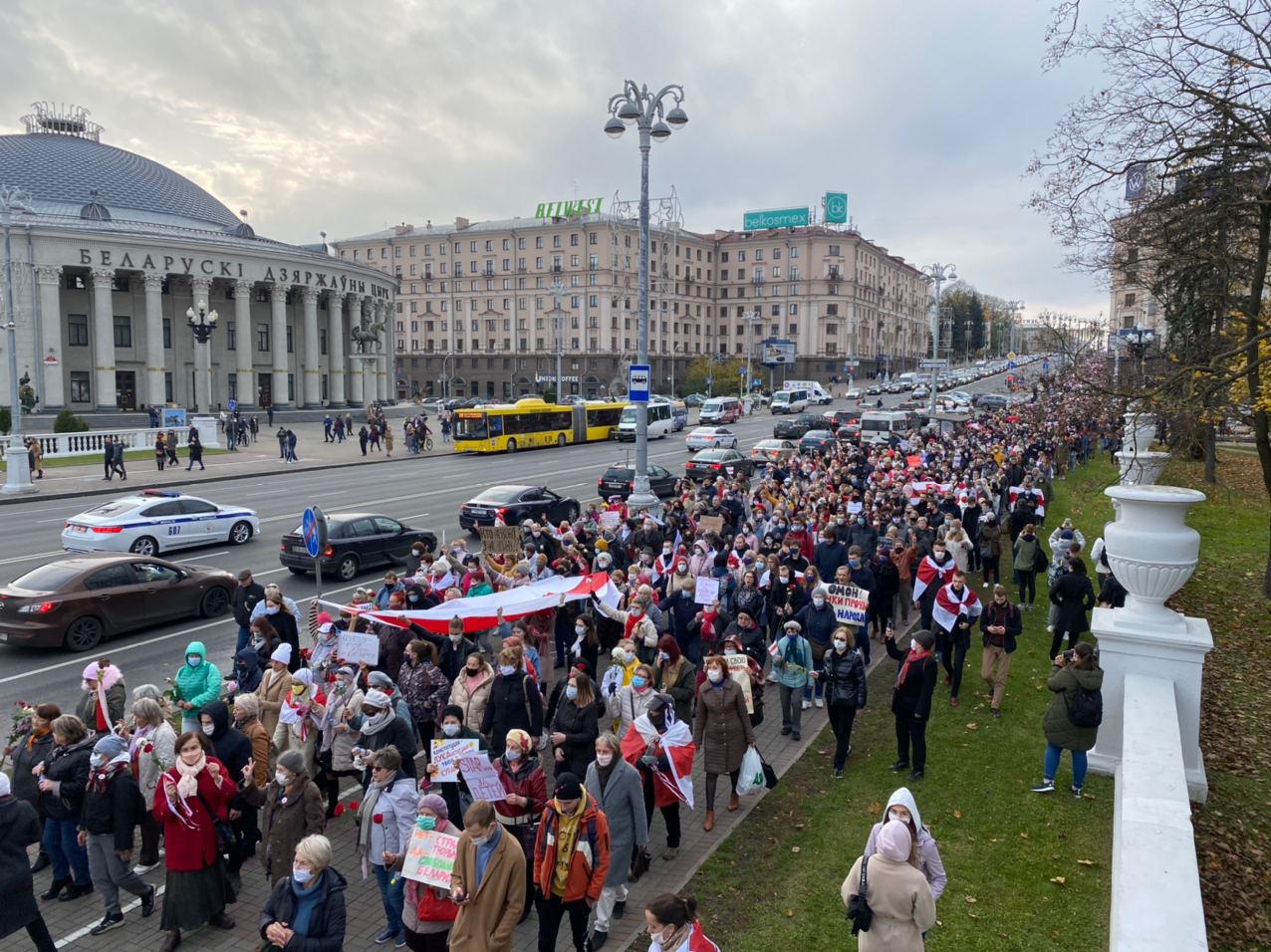У Мінску да Маршу пенсіянераў далучыліся студэнты