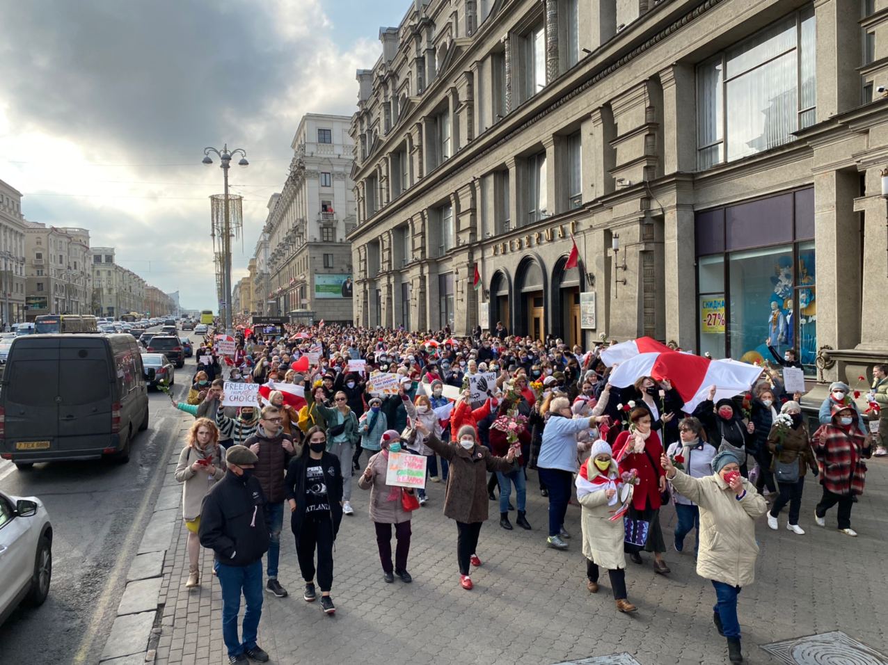 У Мінску да Маршу пенсіянераў далучыліся студэнты