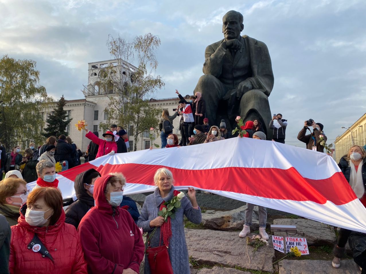 У Мінску да Маршу пенсіянераў далучыліся студэнты