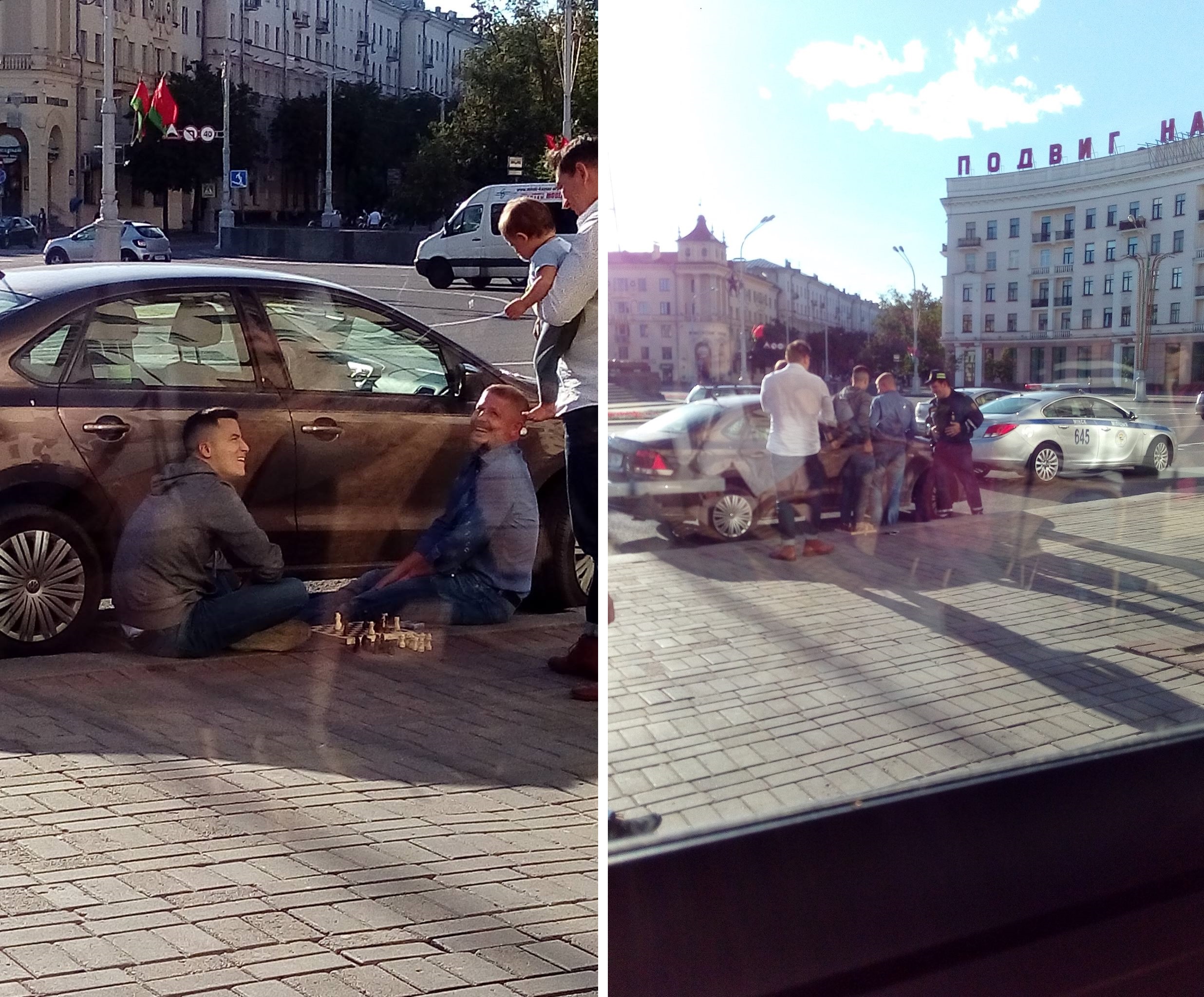 У Мінску двое кіроўцаў згулялі ў шахматы, пакуль чакалі ДАІ
