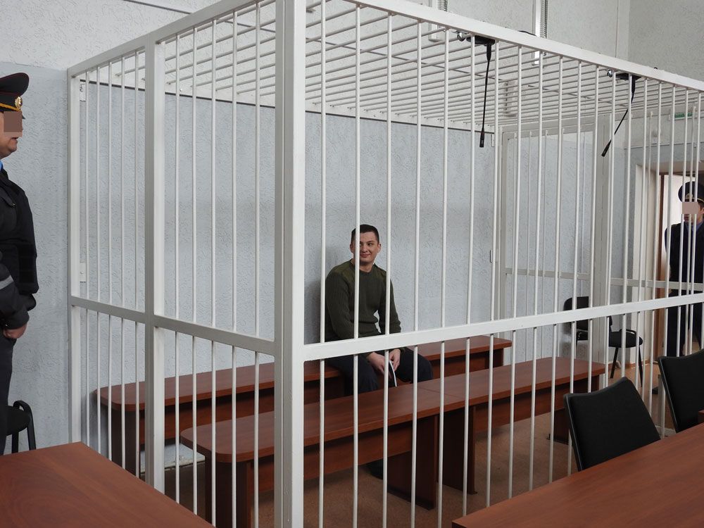 Фотафакт: у Мінску судзяць байца "Правага сектара"