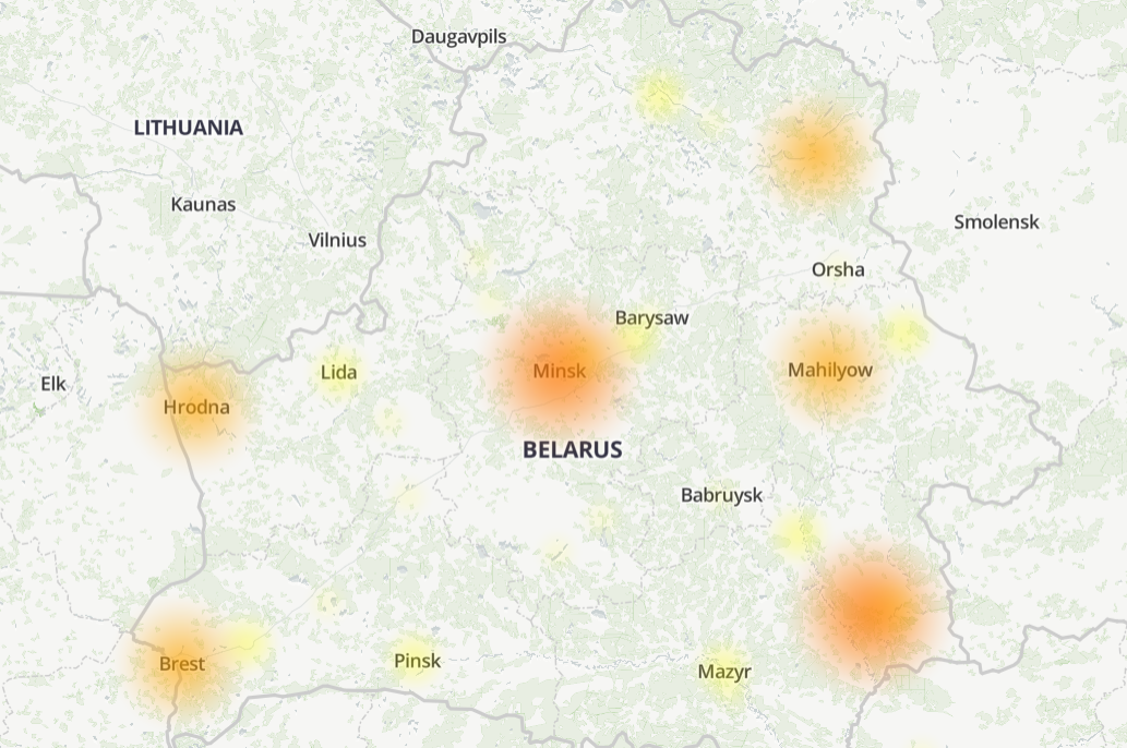 Во время уличных протестов в Беларуси “падает” Telegram