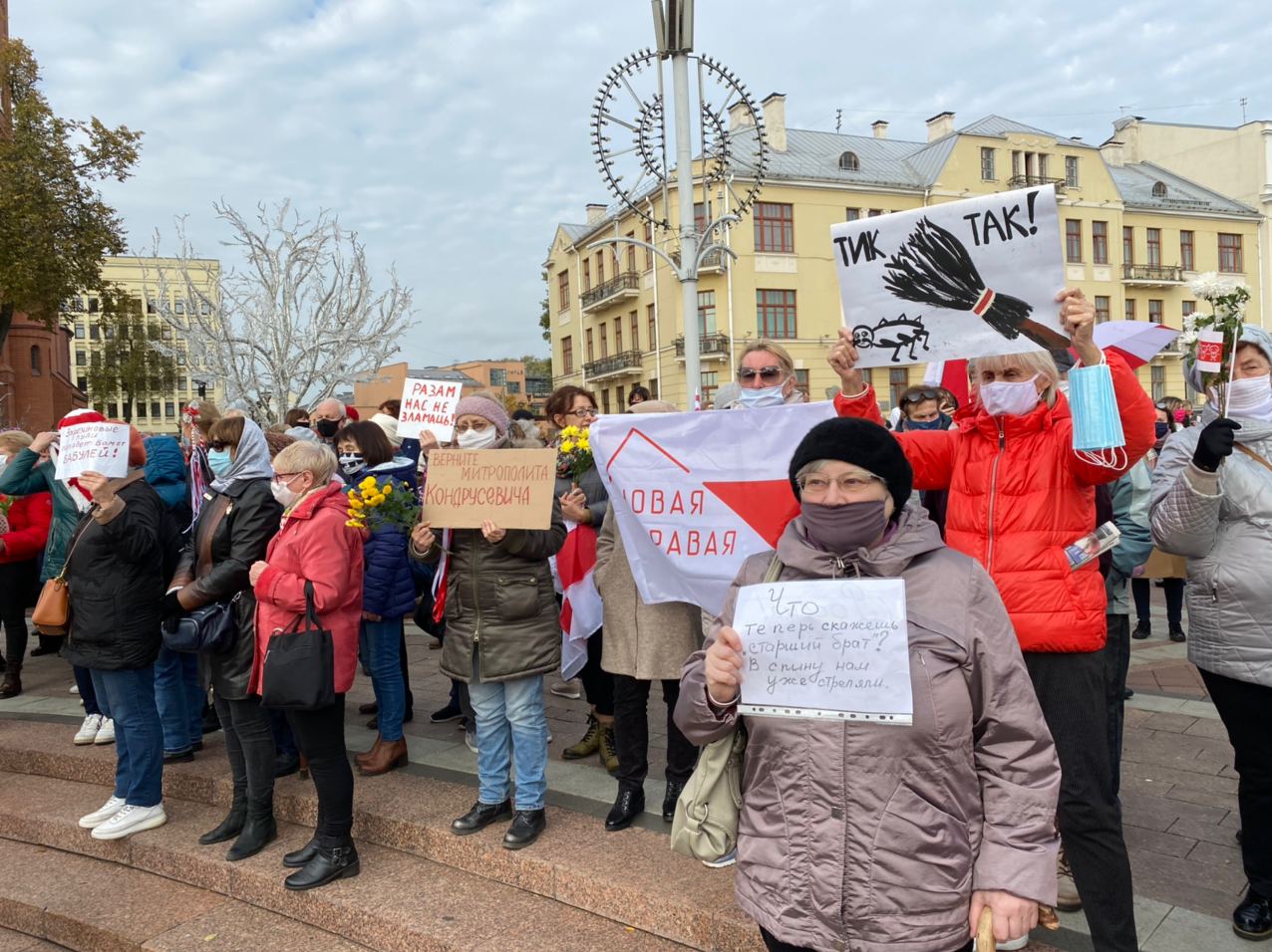 У Мінску да Маршу пенсіянераў далучыліся студэнты