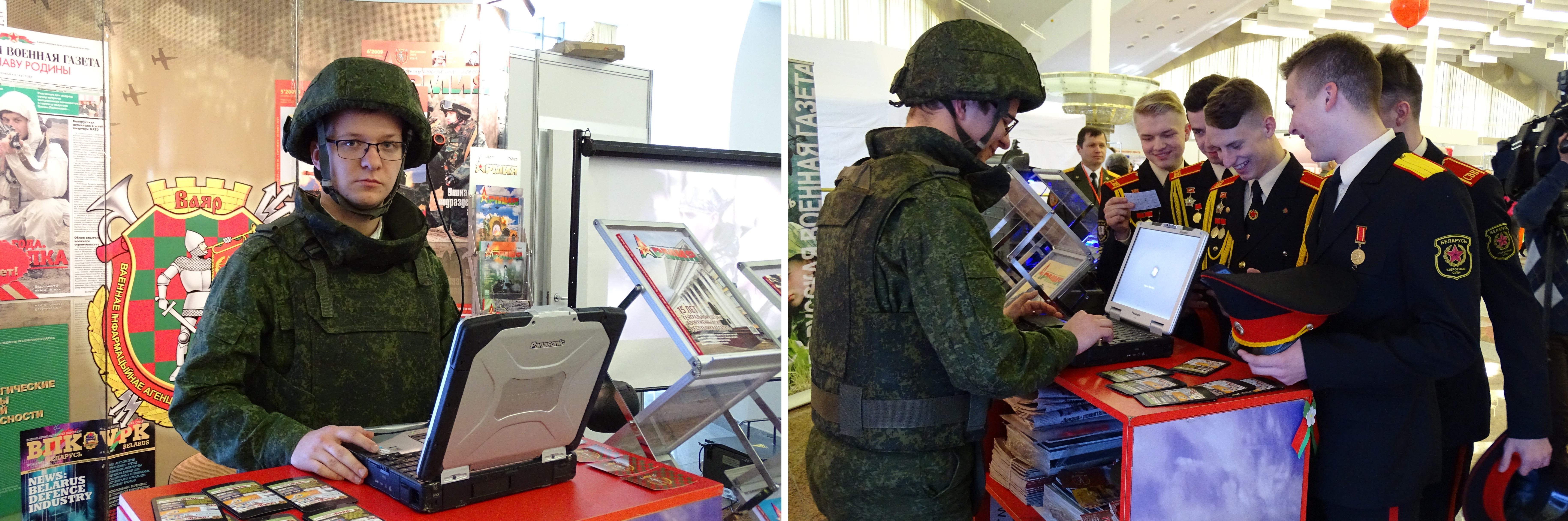 Фота: аркестр, трансформер і партызаны на выставе "СМІ ў Беларусі"