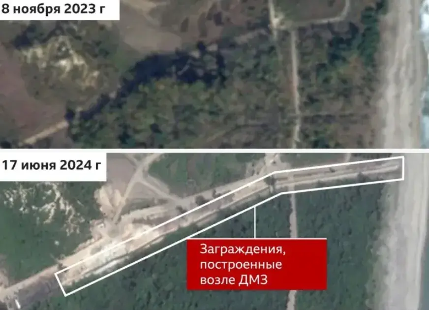 Паўночная Карэя будуе сцяну ўздоўж мяжы з Паўднёвай Карэяй