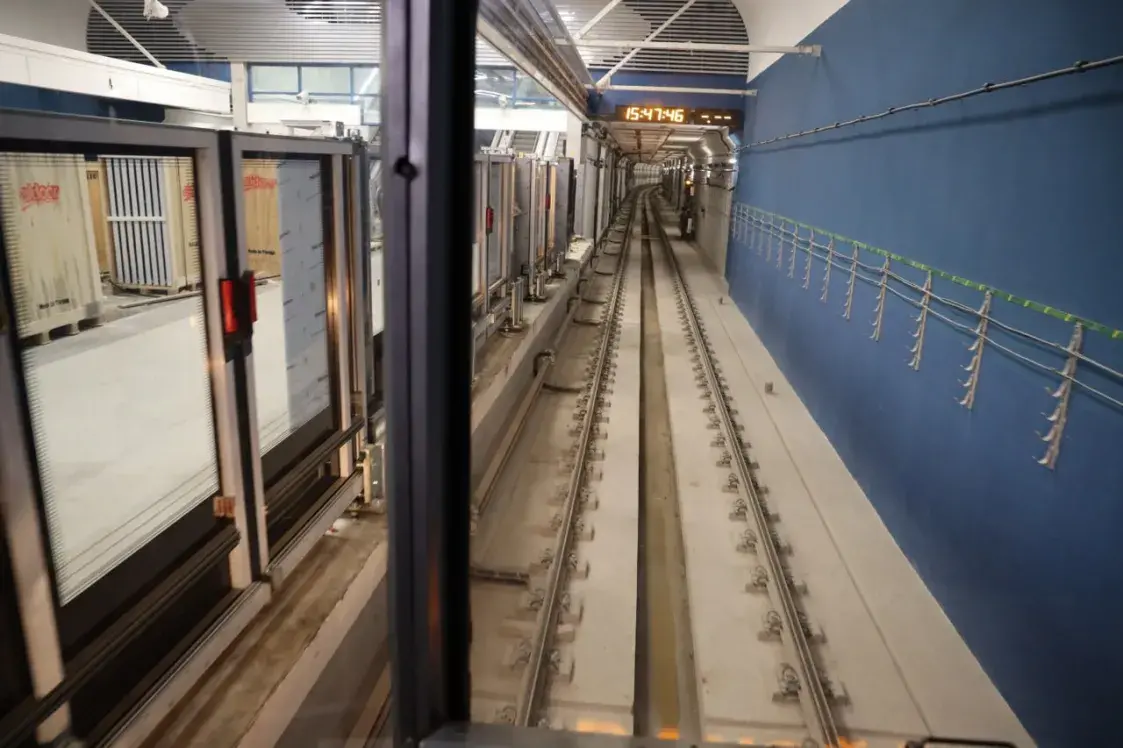 Па другім участку трэцяй лініі мінскага метро быў пушчаны пробны цягнік