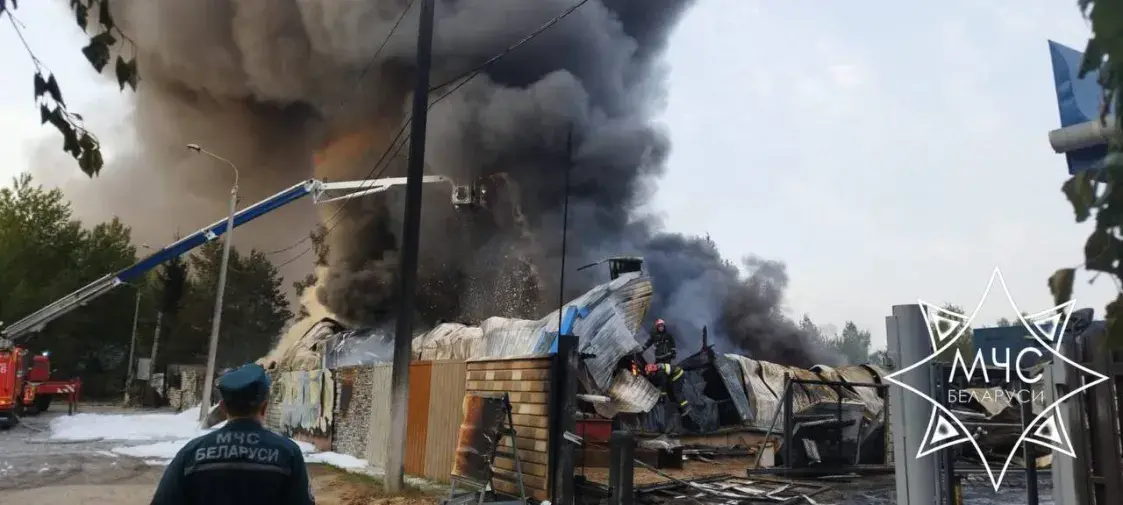 Вялікі пажар у Калодзішчах пад Мінскам