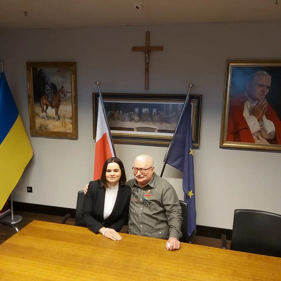 Святлана Ціханоўская сустрэлася ў Гданьску з Лехам Валенсам