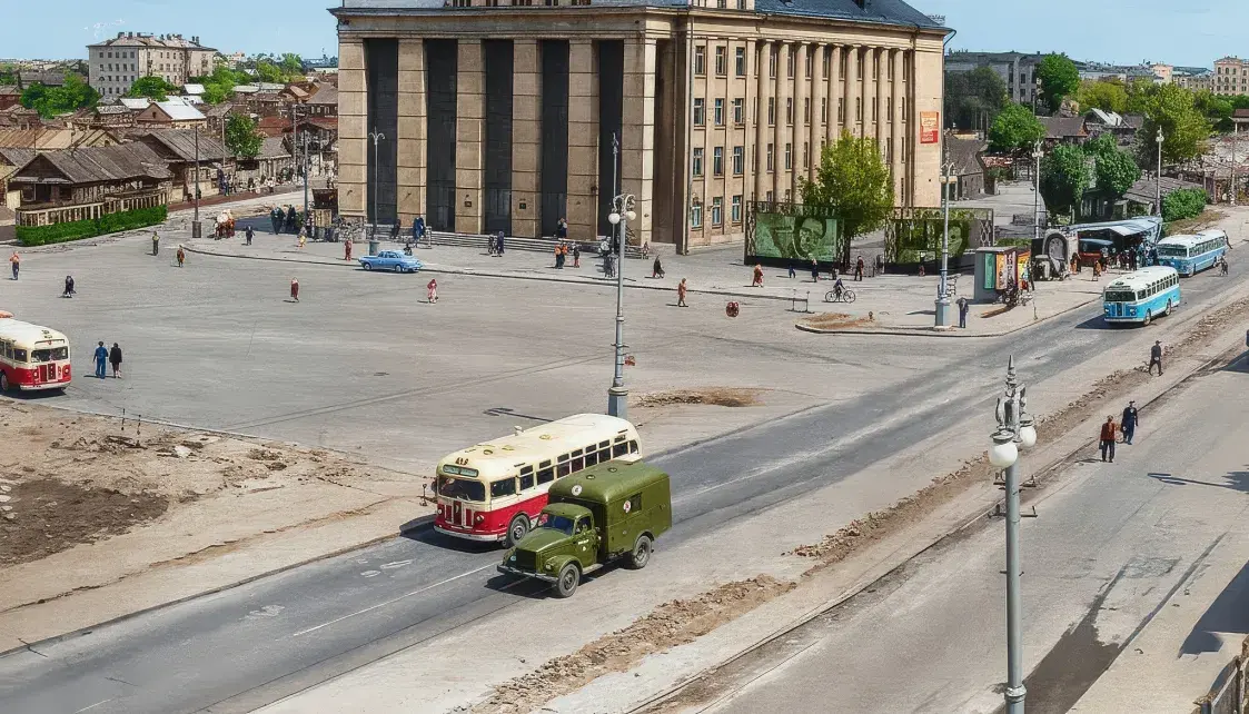 Энтузиаст при помощи ИИ реставрирует ретро-фото Минска. Посмотрите, как круто!