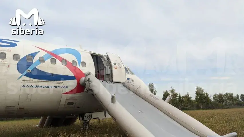 В России пассажирский самолет совершил аварийную посадку на пшеничное поле