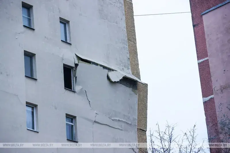 У Гомелі разбяруць верхнія паверхі пад'езда, дзе адбыўся выбух