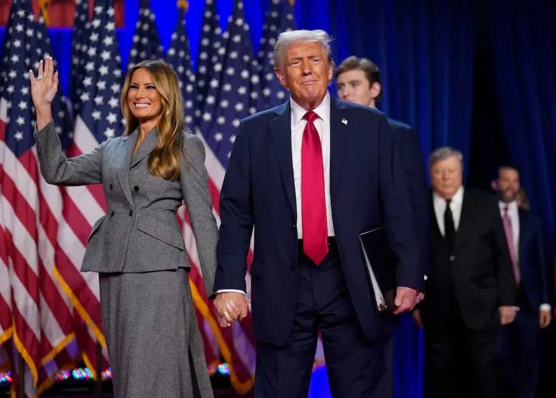 Дональд Трамп и Мелания после выборов