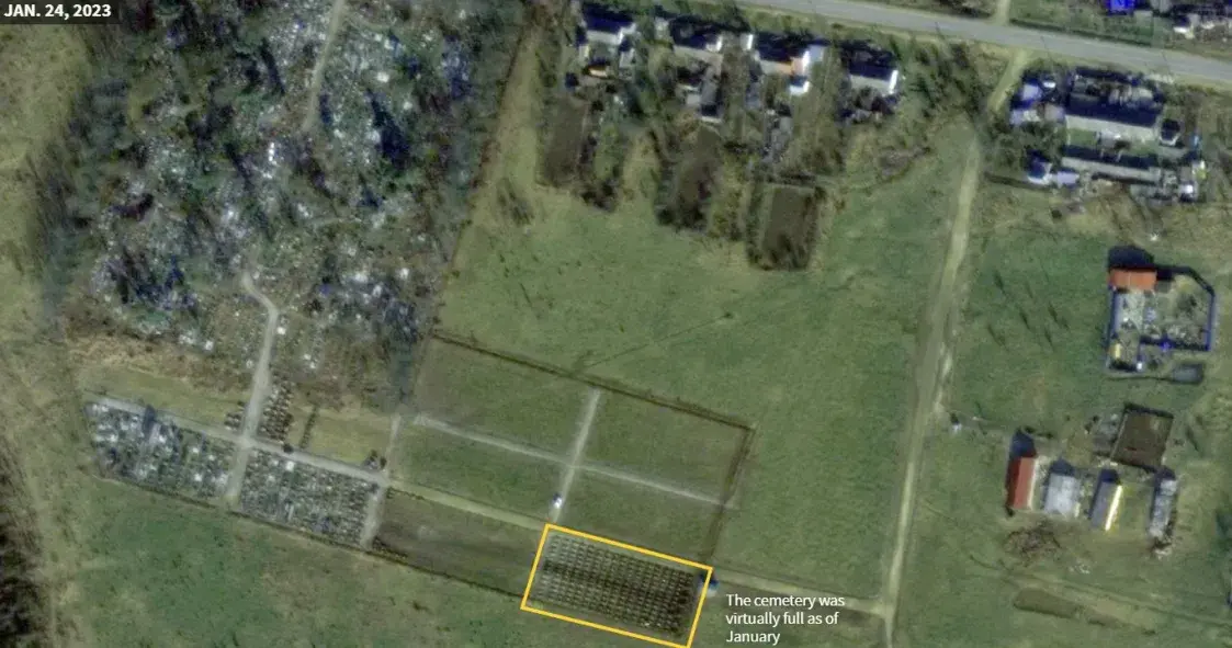 Почти 200 могил за полгода — Reuters о кладбище, где хоронят "вагнеровцев"