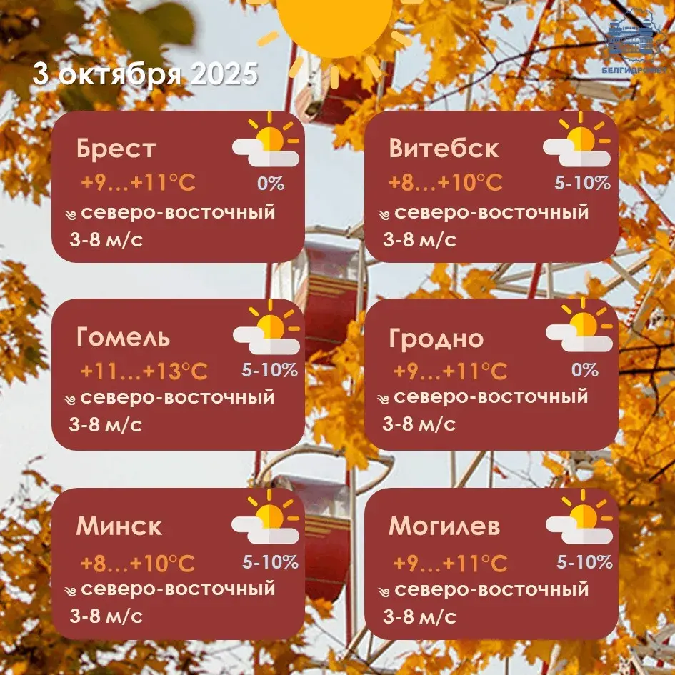 Начныя замаразкі прагназуюць у пятніцу ў Беларусі