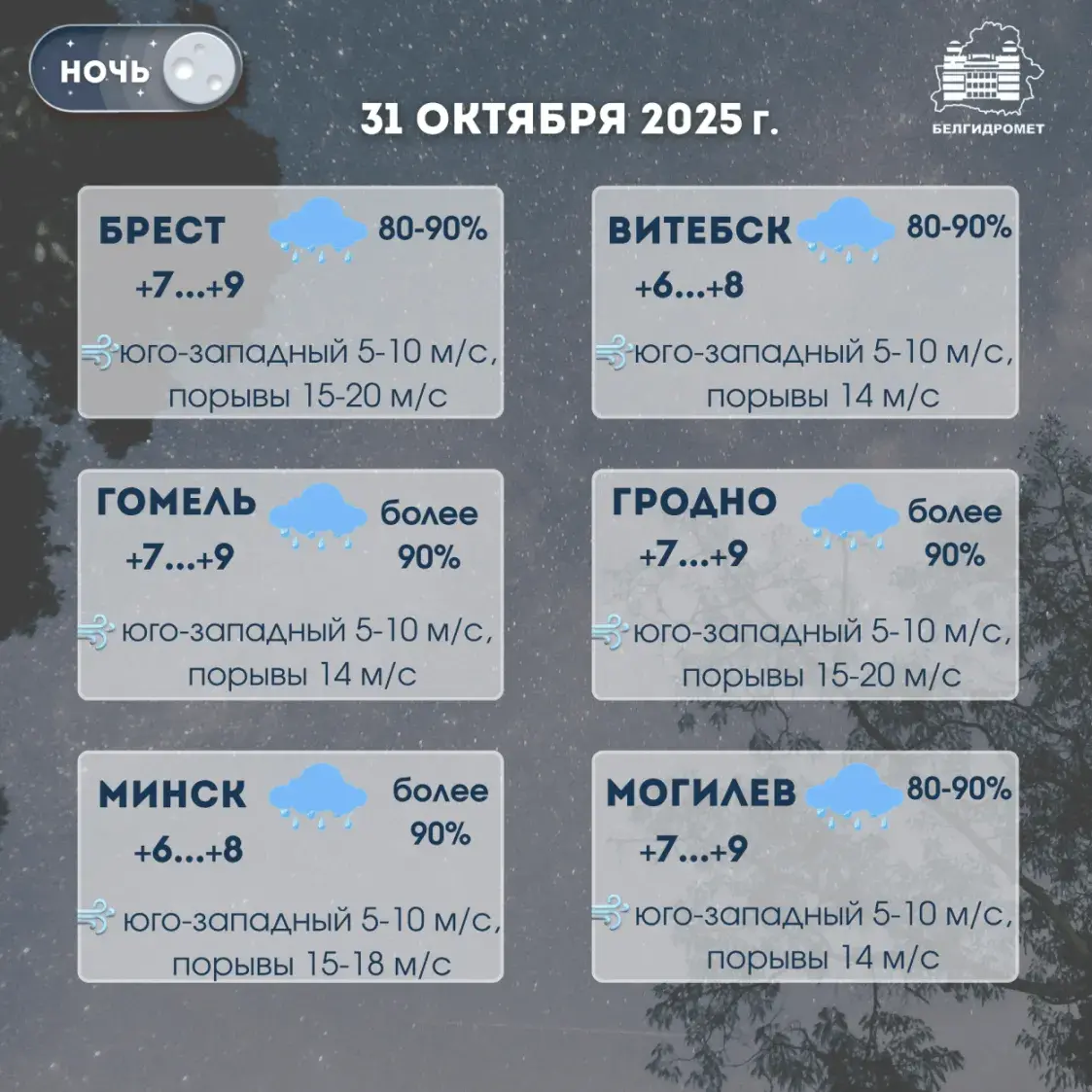 На пятніцу ў Беларусі абвясцілі аранжавы ўзровень небяспекі
