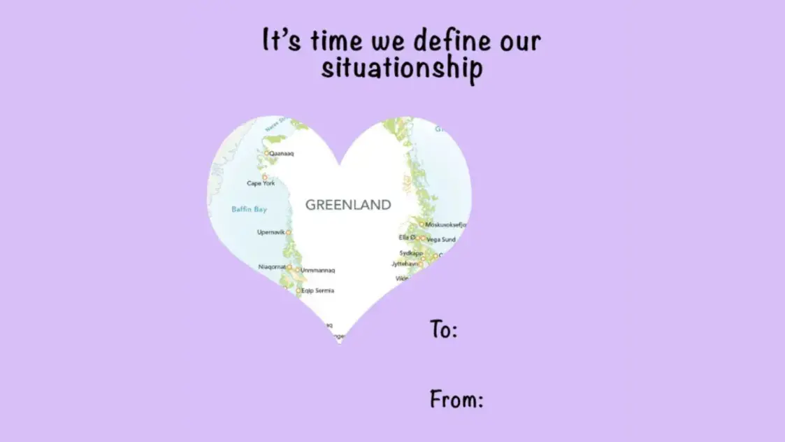 Белый дом опубликовал "валентинки" с Гренландией и Мадуро