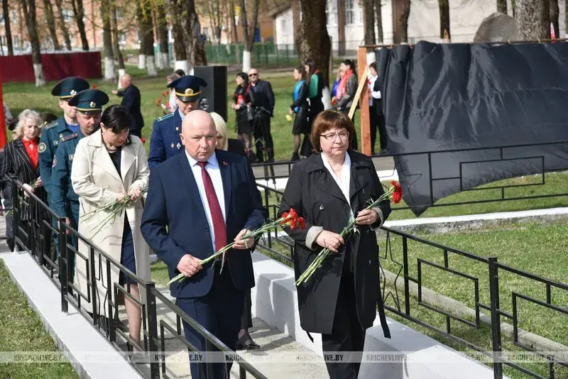 У Крычаве каля мемарыяла была "тэатралізаваная пастаноўка" з удзелам "нацыстаў"