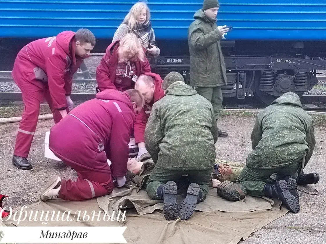 По легенде на путях загорелся вагон с военными — Минздрав проводит учения