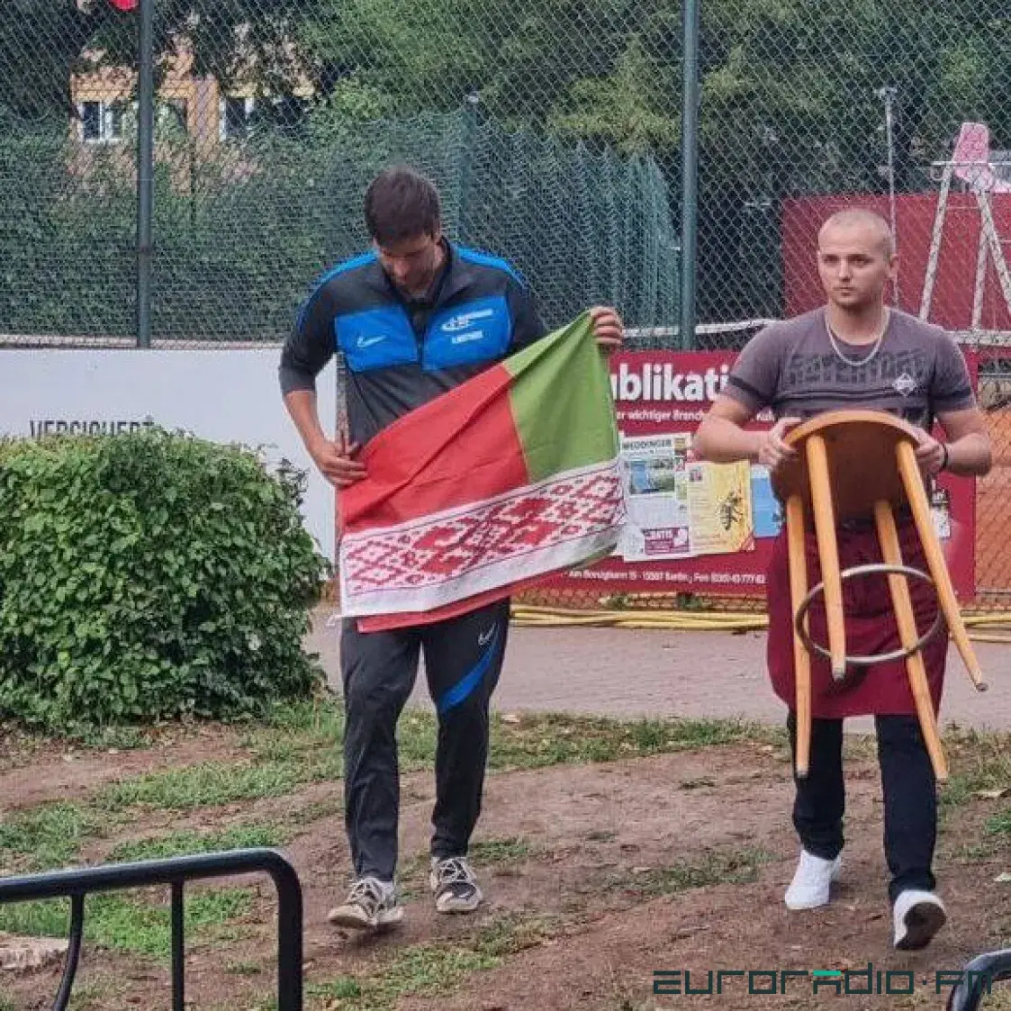 На тэнісным турніры ў Берліне ўкраінцы дамагліся, каб знялі чырвона-зялёны сцяг
