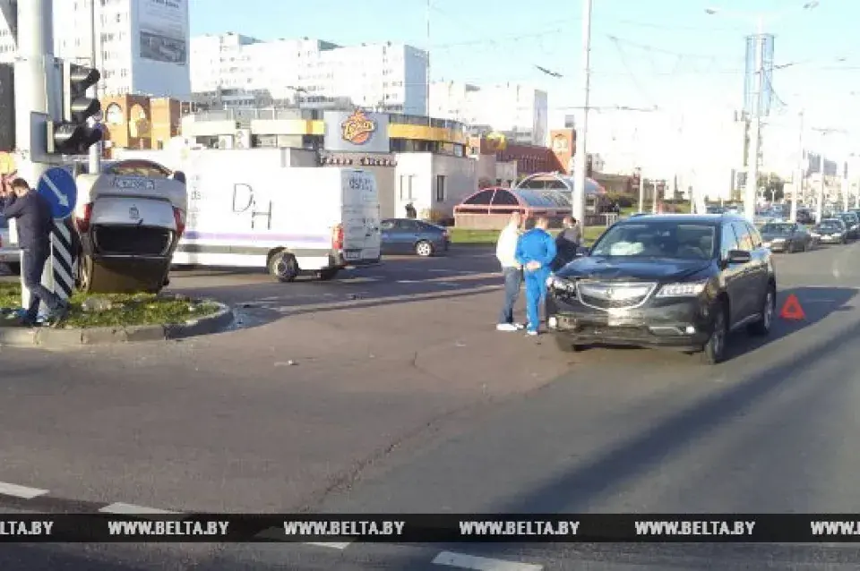 У Мінску ў аўтааварыю трапіла машына, у якой было двухгадовае дзіця