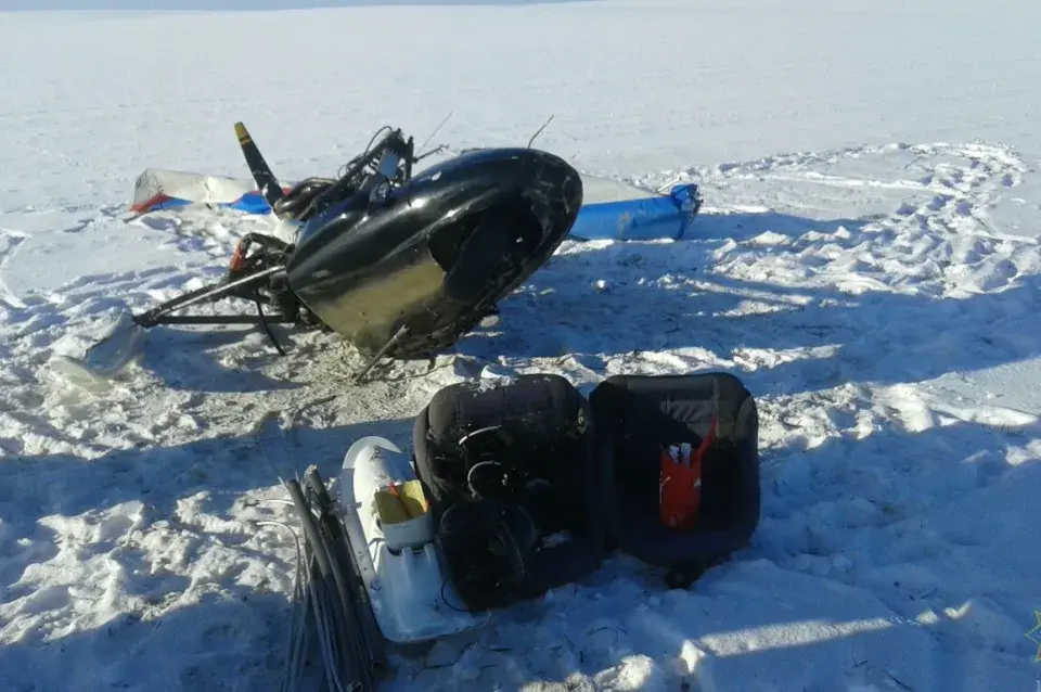 У Мінскім раёне здзейсніў аварыйную пасадку мотадэльтаплан (фота)