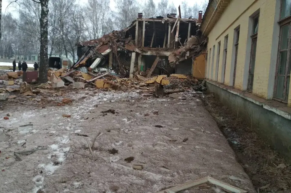 З’явіліся здымкі з месца выбуху ў будынку ў Дзяржынскім раёне