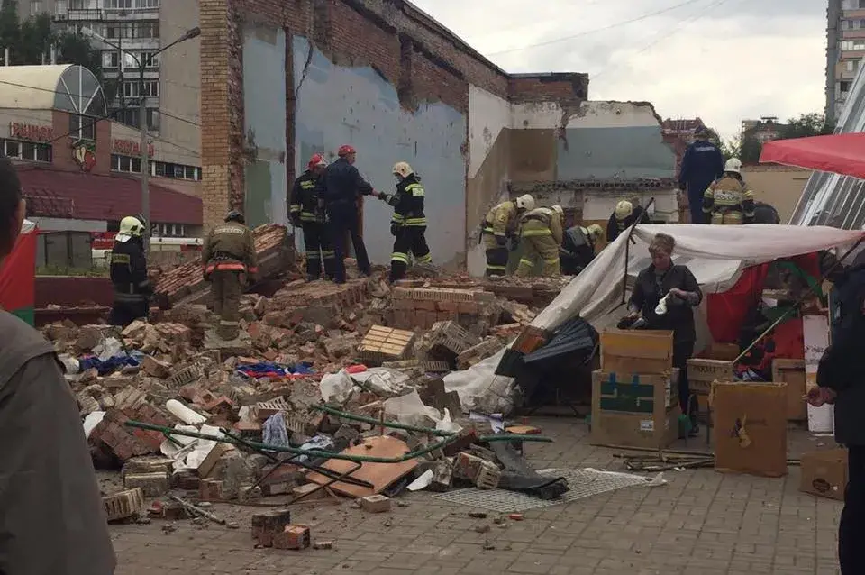 Пад Масквой абрынулася сцяна кінатэатра “Саюз”, ёсць пацярпелыя (фота)