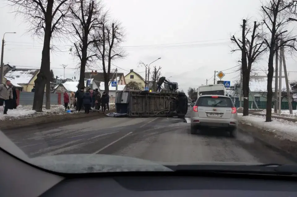 У Мінску перакулілася маршрутка з пасажырамі 