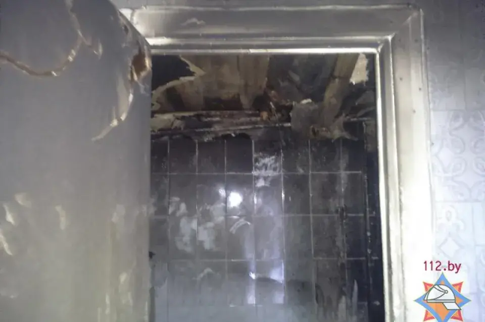 У Брэсце на пажары ўратавалі дваіх малых хлопчыкаў (фота)