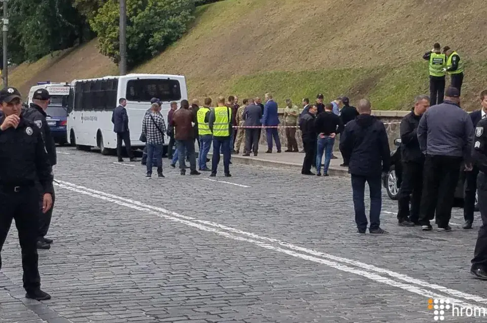 У Кіеве ў Дзень незалежнасці каля будынка Кабінета міністраў адбыўся выбух