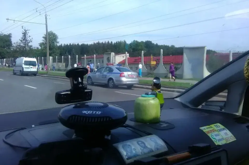 У Мінску грузавік сутыкнуўся з тралейбусам, пацярпелі восем чалавек