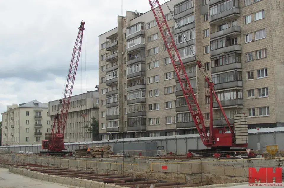 Як у Мінску будуюць самую глыбокую станцыю метро (фота)
