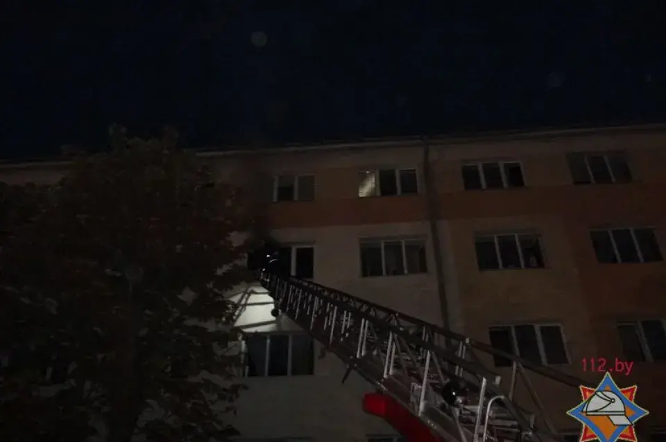 У Мінску ўначы гарэў інтэрнат трамвайнага парку (фота)