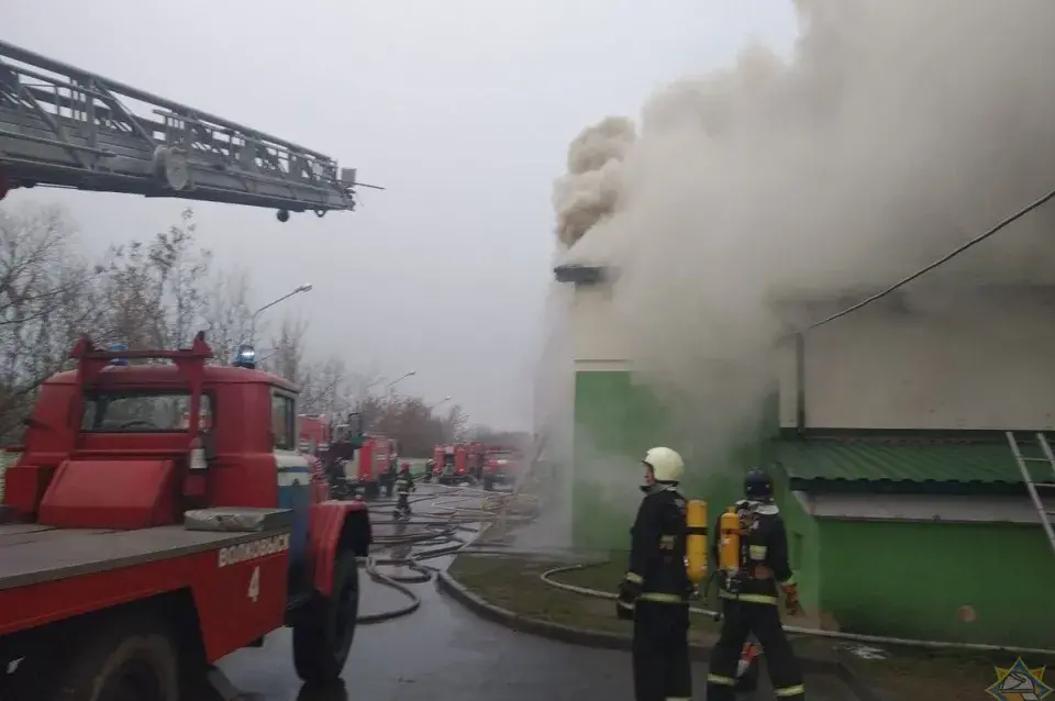 На "Мастоўдрэве" адбыўся пажар, на прадпрыемстве працавалі следчыя