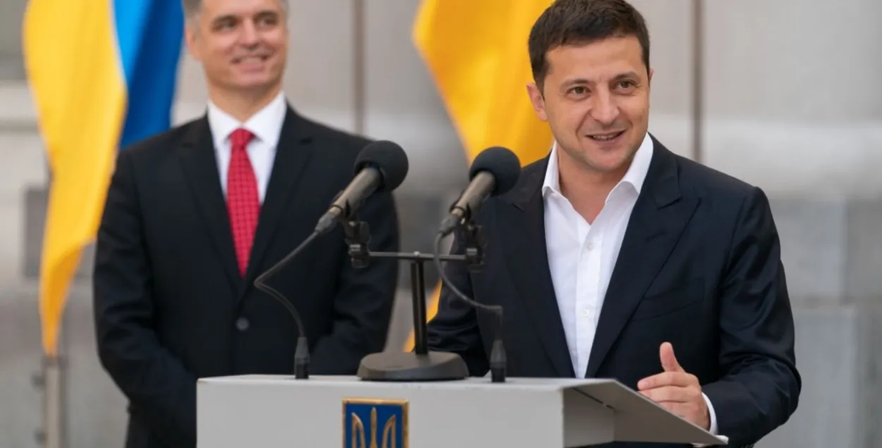 Вадзім Прыстайка і Уладзімір Зяленскі / president.gov.ua