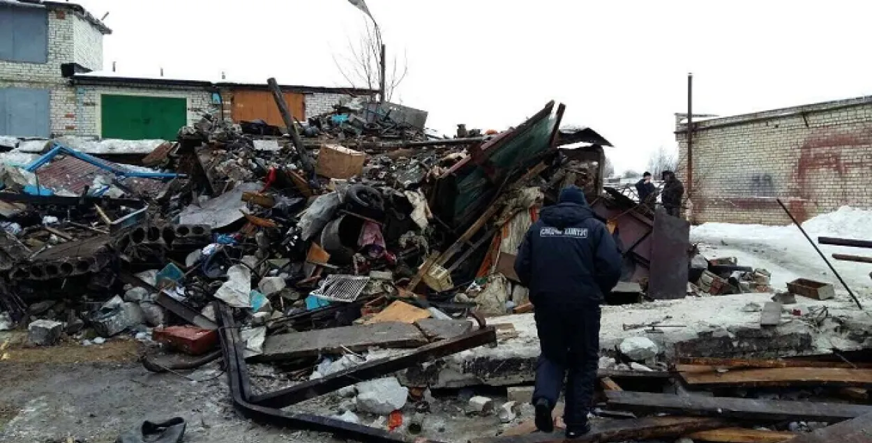 Па факце выбуху ў гаражным кааператыве распачалі крымінальную справу 