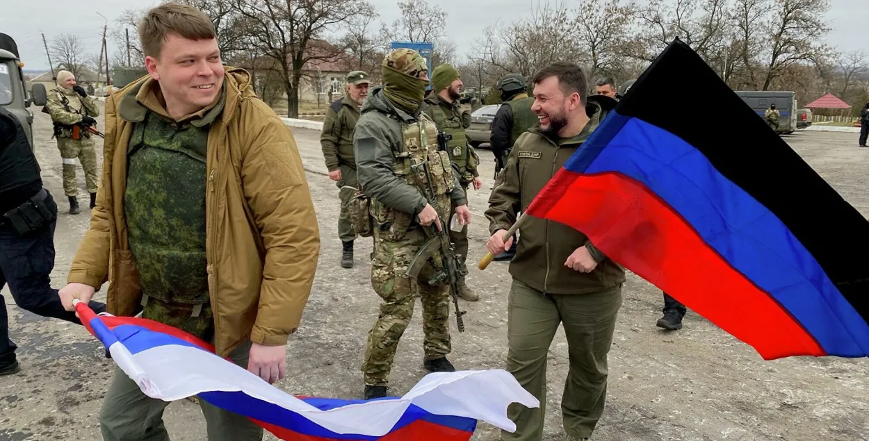 Глава так называемой &quot;ДНР&quot; Денис Пушилин (справа) / РИА Новости