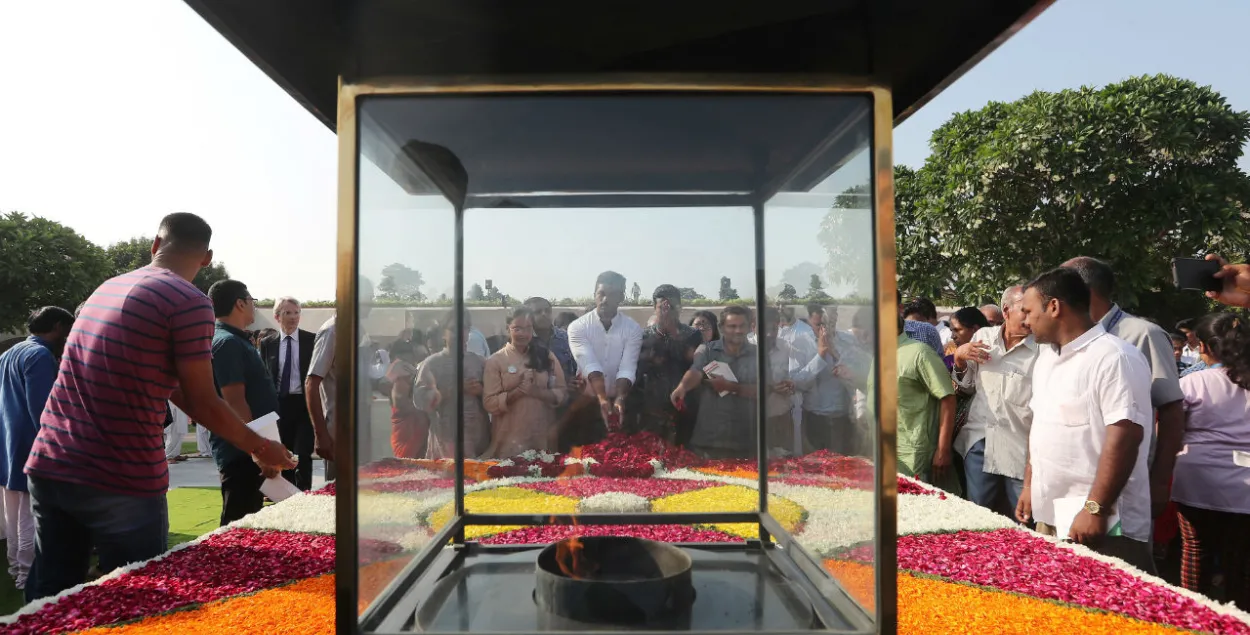 З мемарыяла ў Індыі скралі прах Махатмы Гандзі