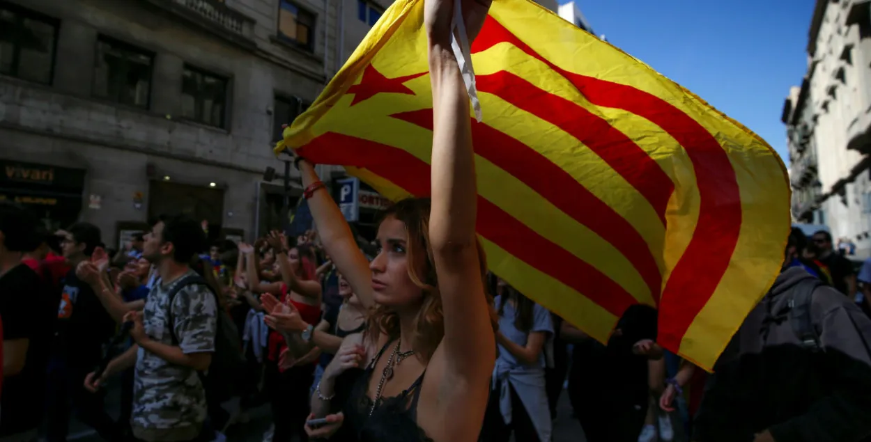 Уличная акция в Каталонии / Reuters