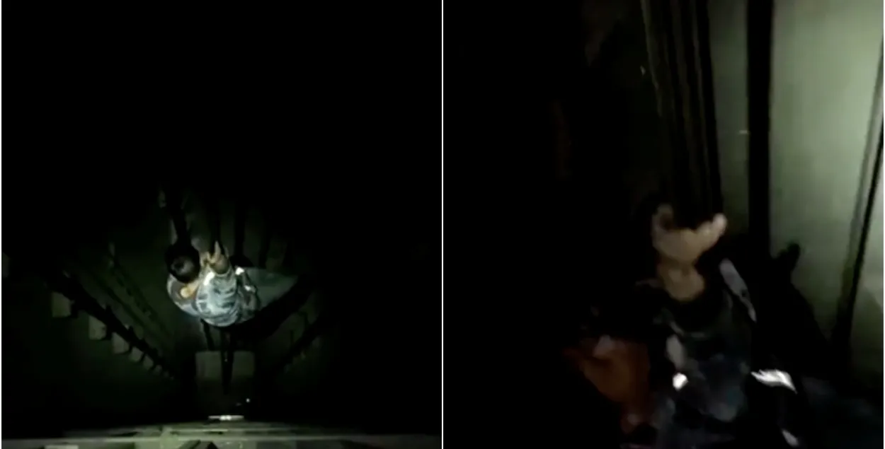 Рабочы ўпаў у шахту ліфта з 30-га паверха і не пацярпеў