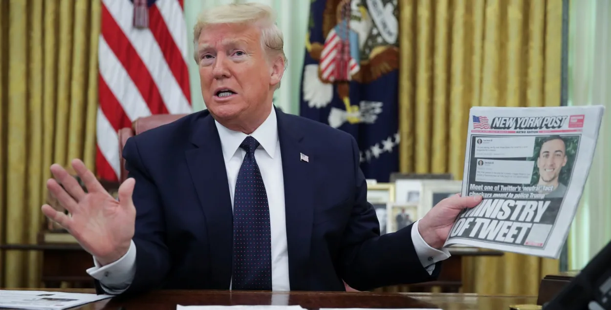 Трамп падпісаў указ аб рэгуляванні сацсетак