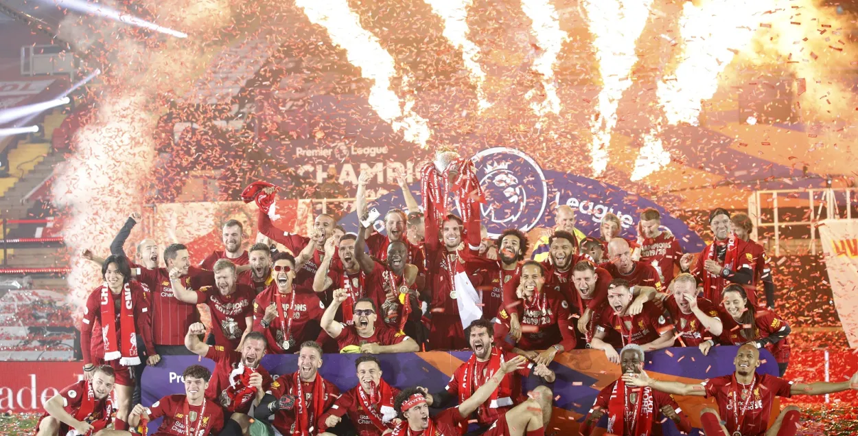 Як "Ліверпуль" святкаваў перамогу ў англійскай прэм'ер-лізе