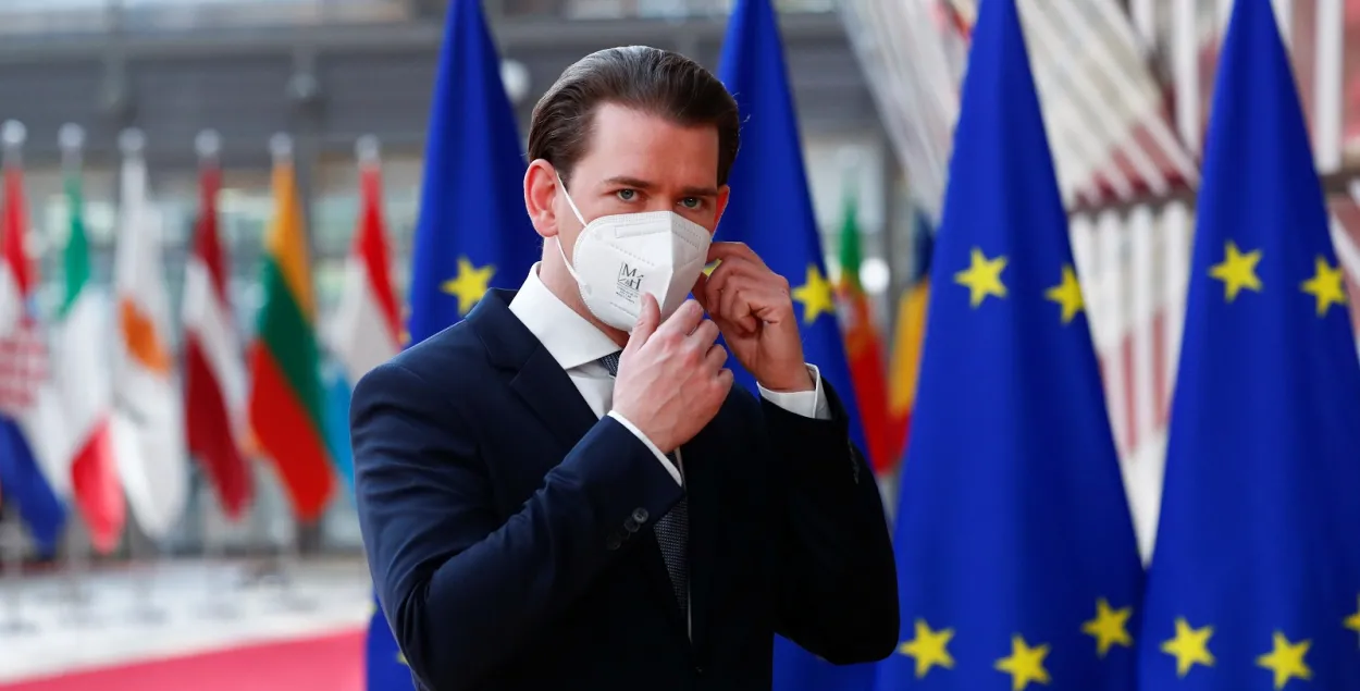 Канцлер Австрии Себастьян Курц на саммите в Брюсселе в мае 2021-го / Reuters