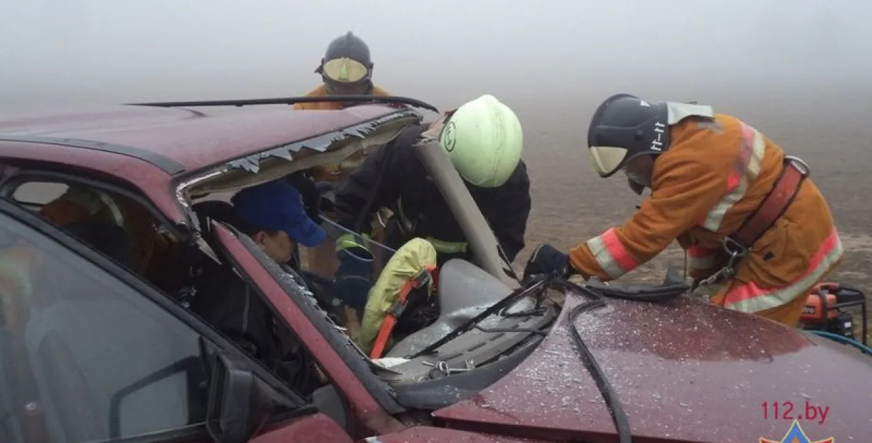 Лабавое сутыкненне легкавікоў у Кармянскім раёне (фота)